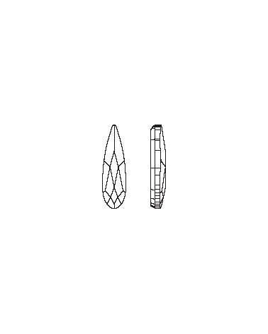 Swarovski® Crystal Raindrop 10x2.8mm 10 stuks