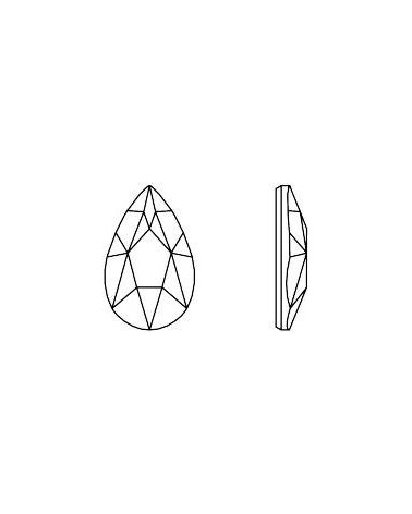 Swarovski® Crystal AB Pear 8x5mm 10 stuks