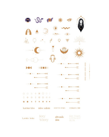 Spiritual Gold Nail Stickers - Holographic